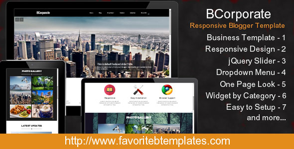 BCorporate - Themeforest Responsive Blogger Template