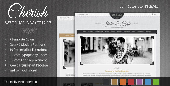 Cherish - Themeforest Joomla Marriage & Wedding Theme