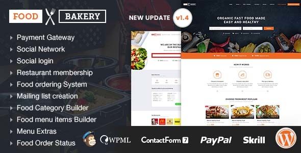 FoodBakery v1.3 - Food Delivery Restaurant Directory Theme