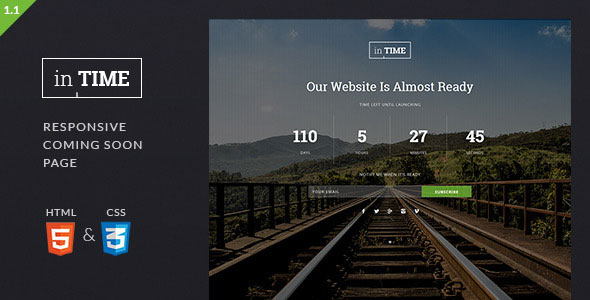 inTime - Themeforest Responsive Coming Soon Template