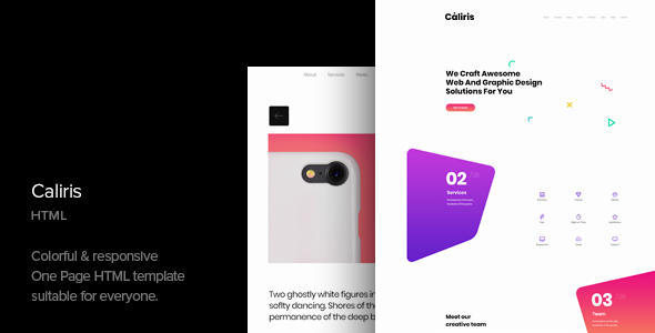 Caliris - Responsive One Page HTML Template