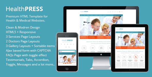 HealthPress v1.1 - Health and Medical HTML Template