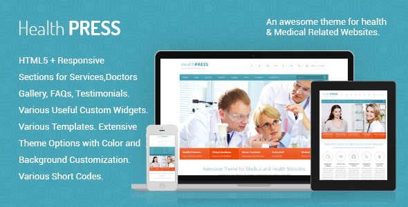 HealthPress v1.7.2 - Health and Medical WordPress Theme