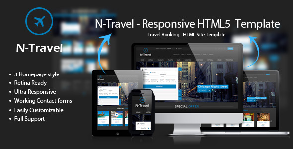N-Travel - Themeforest Responsive HTML Theme