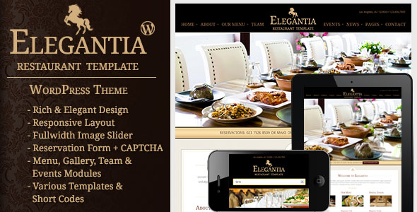 Elegantia v1.2.7 - Restaurant and Cafe WordPress Theme