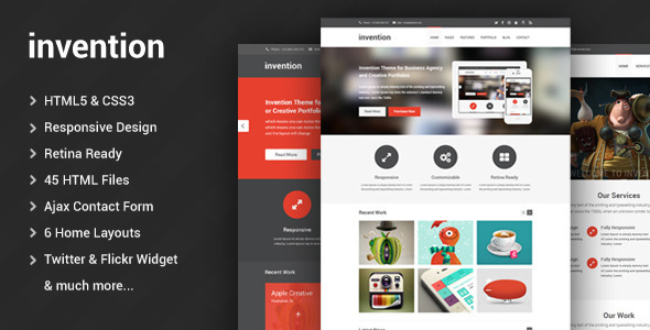 Invention - Themeforest Responsive HTML5 Template