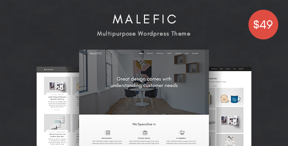 Malefic v1.0.1 - One Page Responsive WordPress Theme