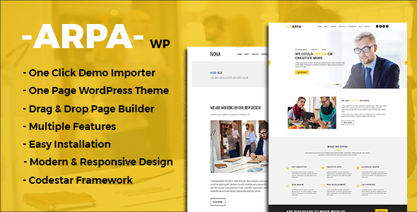 Arpa - One Page Business WordPress Theme