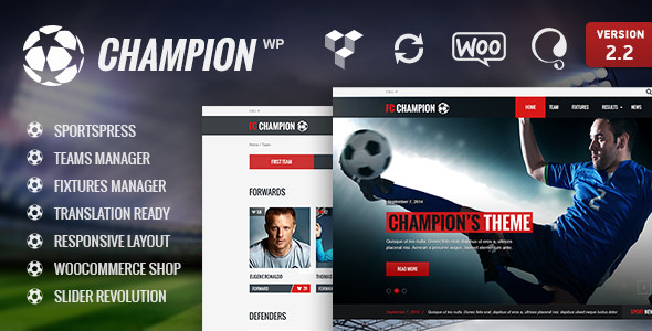 Champion v2.9 - Soccer & Football WordPress Theme