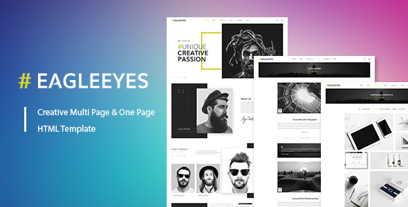 EAGLEEYES - Creative multipages and One page HTML5 Template