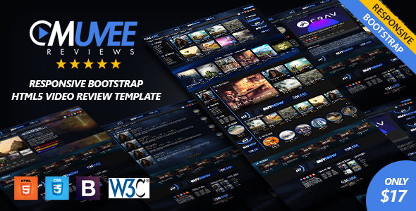 Muvee Reviews - Video/Movie Responsive HTML5 Bootstrap Template