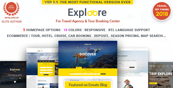 EXPLOORE v5.5 - Tour Booking Travel WordPress Theme
