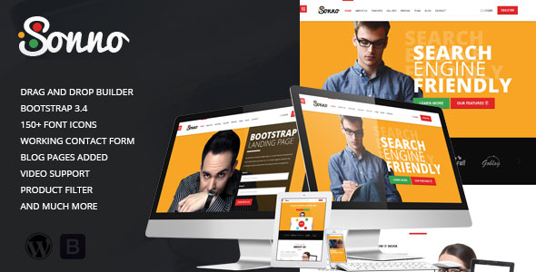 Sonno v1.1 - Startup Marketing Landing Page WP Theme