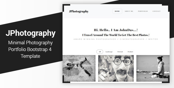 JPhotography - Minimal Photography Portfolio HTML5 Template