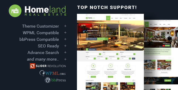 Homeland v3.2.2 - Responsive Real Estate Theme for WordPress