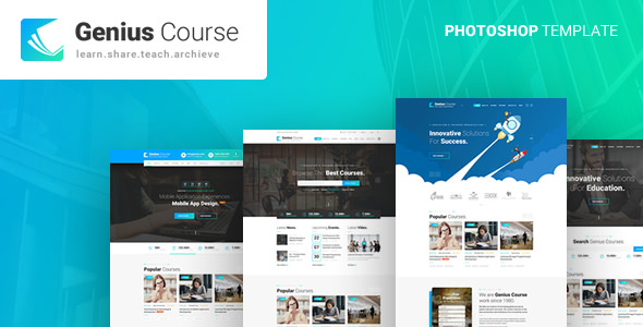 Genius - Learning & Course PSD Template