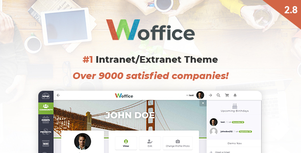 Woffice v2.8.0.1 - Intranet/Extranet WordPress Theme