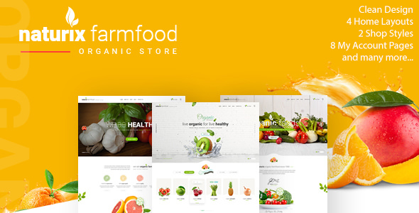 Naturix - Organic Fruit Vegetables Store HTML Template with RTL