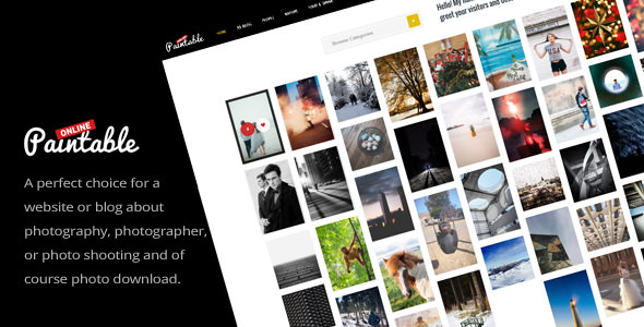 Paintable v1.4 - Photography and Blog / Photos Download Theme
