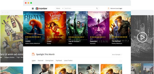 Moview v2.1 - Joomshaper Movie Database & Review Joomla Template