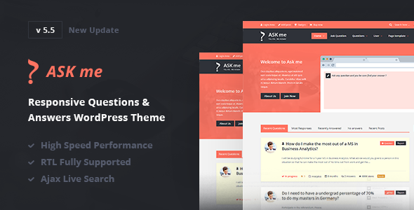 Ask Me v5.5 - Responsive Questions & Answers WordPress