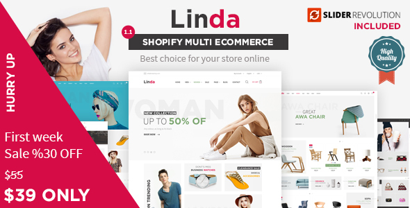 Linda - Multipurpose eCommerce Shopify Theme