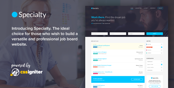 Specialty - Job board HTML template