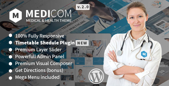 Medicom v3.0.4 - Medical & Health Wordpress Theme