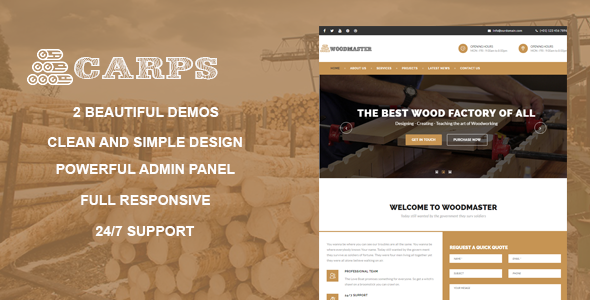Carps v1.1 - Wood Carpentry WordPress Theme
