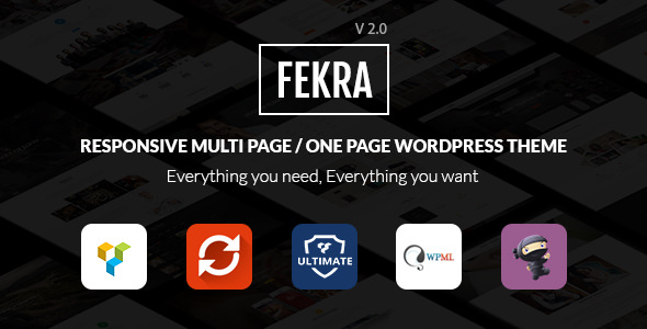 Fekra v2.3 - Responsive Multi Page/One Page WordPress Theme