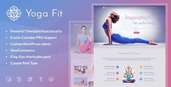 Yoga Fit v1.1.8 - Sports, Fitness & Gym WordPress Theme