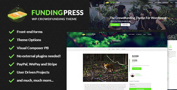 Fundingpress v4.2.1 - The Crowdfunding WordPress Theme
