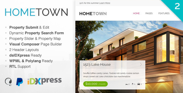 Hometown v2.9.0 - Real Estate WordPress Theme