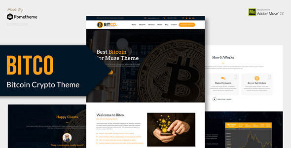 Bitco - Bitcoin and Cryptocurrency Muse Template