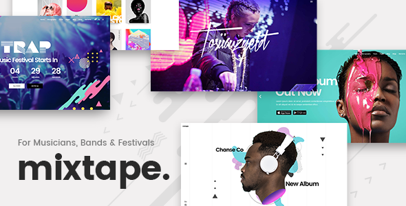 Mixtape v1.3 - Music Theme for Artists, Bands, and Festivals