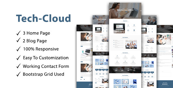 Tech-Cloud - One Page Multipurpose/parallax