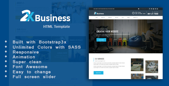2x Business - Corporate Business Template