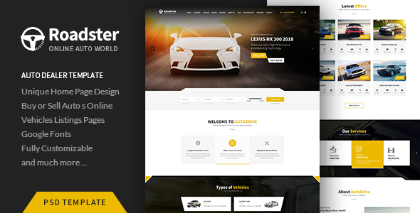 Roadster - PSD Template