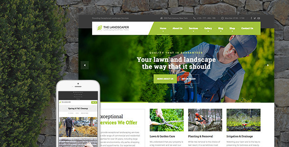 The Landscaper v1.5 - Lawn & Landscaping WP Theme