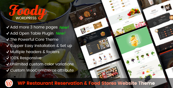 Foody v1.1.0 - Restaurant Reservation & Food Store Website Theme