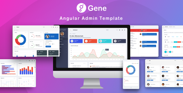 Gene v1.0 - Angular 5 Admin Template with Material Design