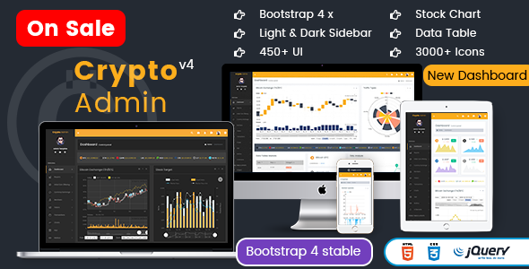 Crypto Admin v3.0 - Responsive Bootstrap 4 Admin HTML Templates