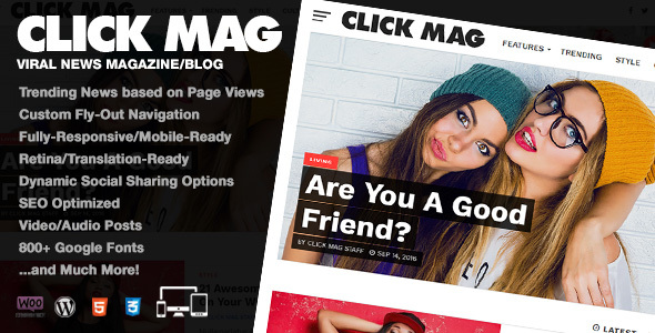Click Mag v2.1.0 - Viral WordPress News Magazine/Blog Theme