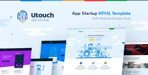 Utouch - HTML Template for IT Startup, Landing Page, Business