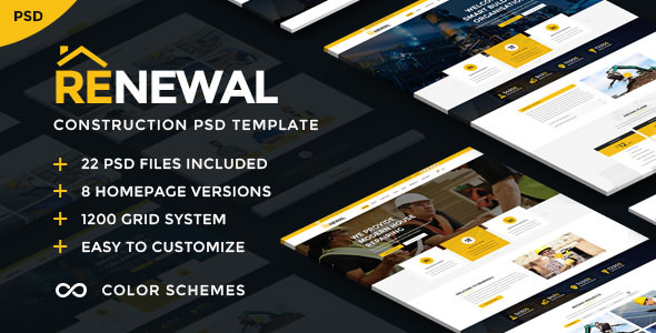 Renewal - Construction & Industrial PSD Template