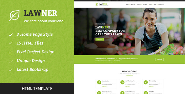 Lawner - Gardening and Landscaping HTML Template