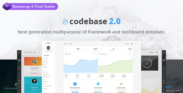 Codebase v2.0 - Bootstrap 4 Admin Dashboard Template
