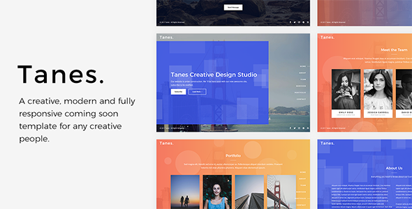 Tanes v1.0 - Creative Coming Soon Template