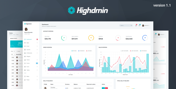 Highdmin v1.1 - Responsive Bootstrap 4 Admin Dashboard