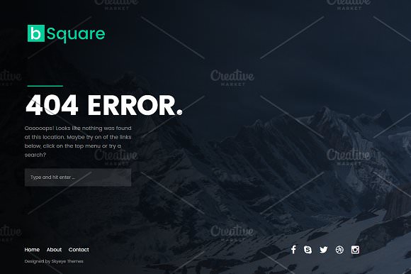 bSquare - Responsive 404 Page